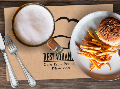 Individual restó personalizado con logo
