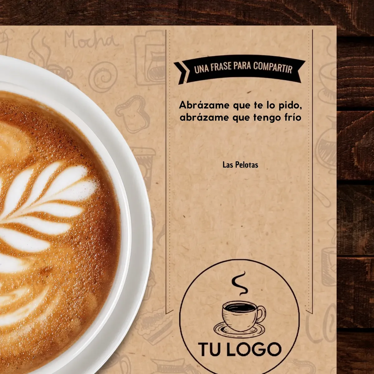 Individual Café con Frases detalle